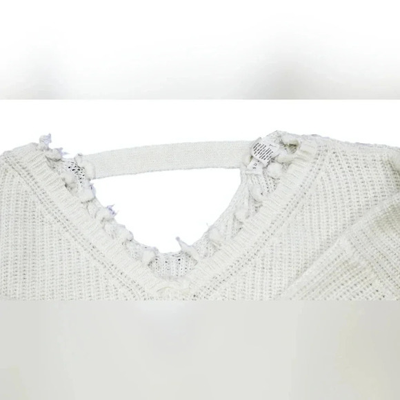 Full Tilt, Size L, Cream Destroyed Sweater - Picture 4 of 16